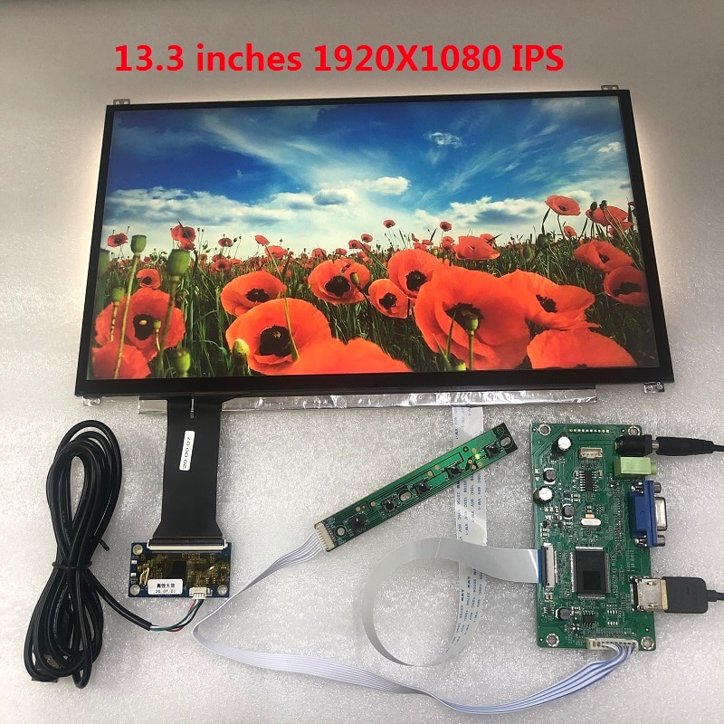 13.3 ġ ÷  뷮  ġ  ŰƮ, 1920x1080 IPS 10 Ʈ   ġ LCD ڵ ,  Pi3 
